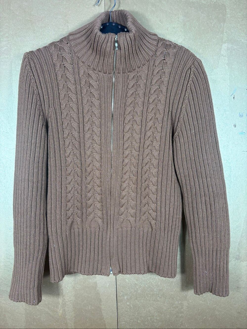 Postcard woman’s full zip Merino wool sweater size M